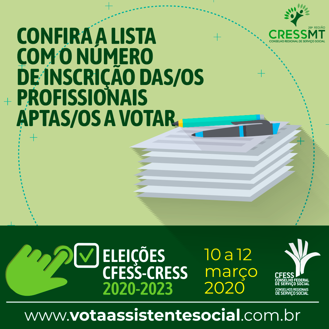 ELEIÇÕES CFESS-CRESS: A VOTAÇÃO ON-LINE COMEÇOU!